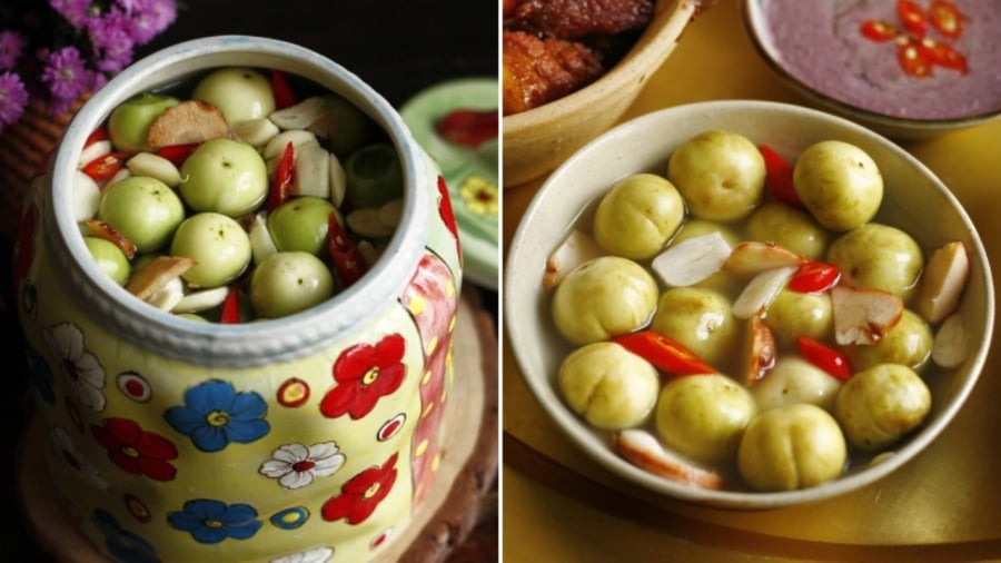 Khi muối cà pháo (hoặc muối các loại dưa, cà khác), bạn nên sử dụng hũ sành, sứ, thủy tinh để đảm bảo an toàn.