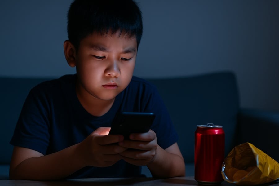 Thói quen ngồi hàng giờ trước màn hình khiến trẻ đối mặt nhiều nguy cơ sức khỏe tiềm ẩn.