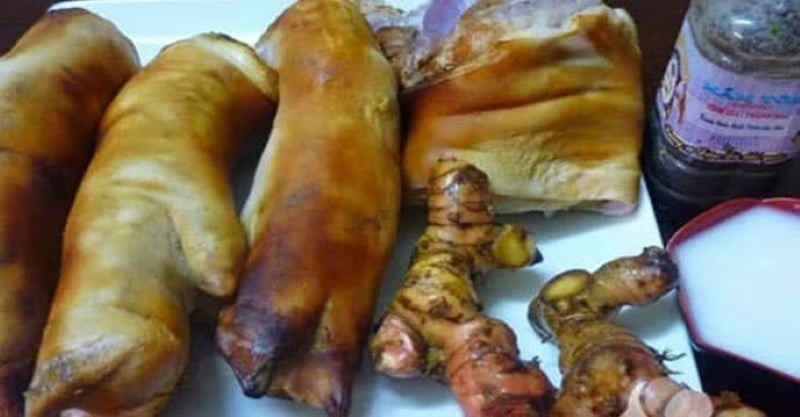 Nguyên liệu làm món giả cầy heo