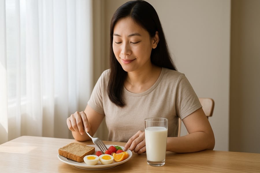 Bữa sáng lành mạnh giúp khởi động ngày mới và bảo vệ tim mạch hiệu quả.