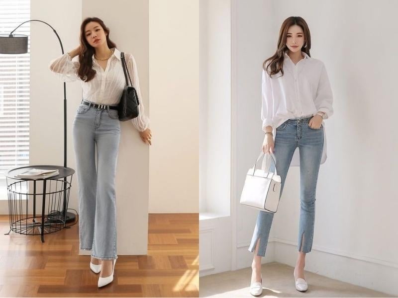 Quần jeans là món thời trang trẻ trung, nếu phối đồ hợp lý càng trở nên phong cách sành điệu