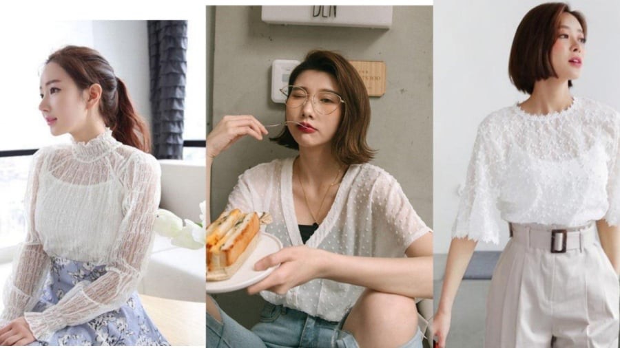 Khi kết hợp cùng chân váy midi hoặc quần âu cạp cao, áo voan họa tiết sẽ làm nổi bật nét sang trọng mà vẫn giữ được sự trẻ trung