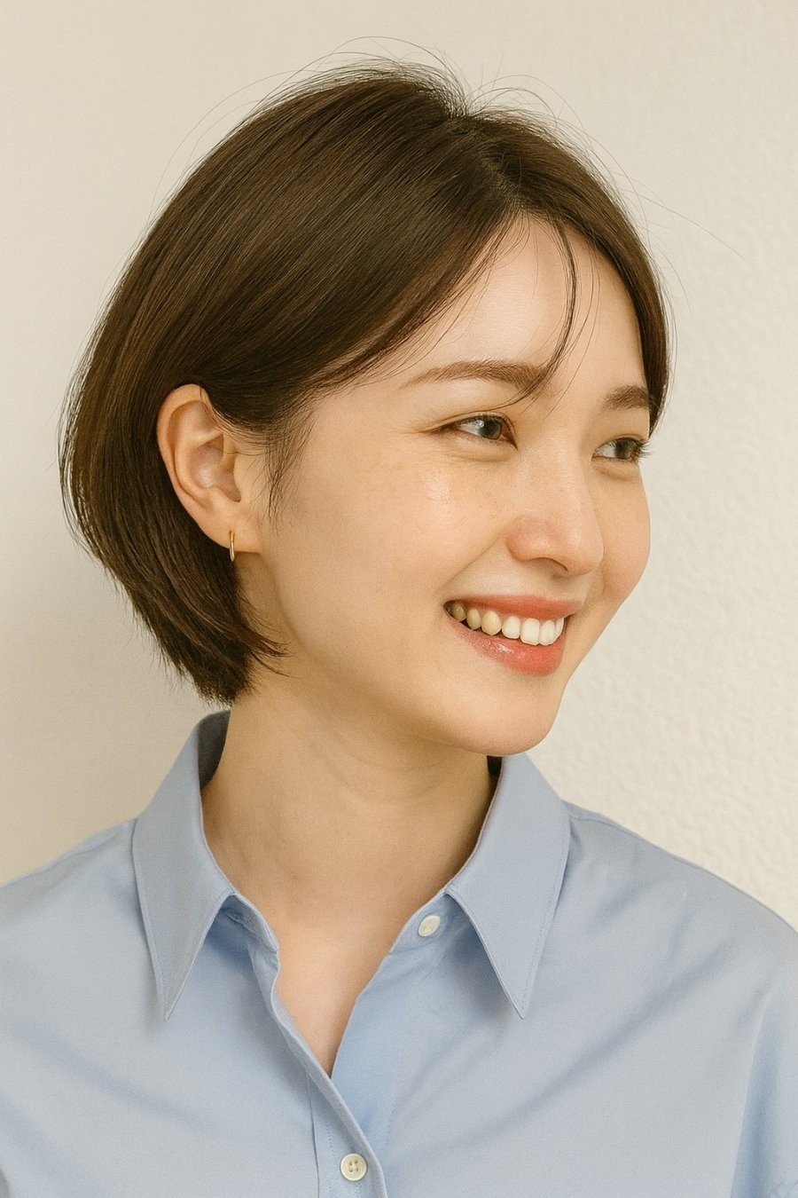 Ear Tuck Bob – Chỉ cần hất tóc ra sau tai là bạn có ngay vẻ ngoài thanh thoát, sang trọng.