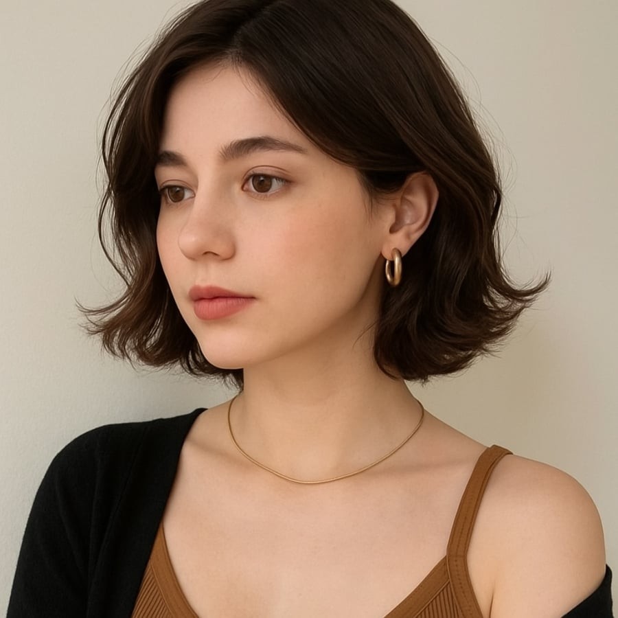 Airy Perm Bob – Bob uốn nhẹ, bồng bềnh tự nhiên, vừa gọn gàng vừa nữ tính.