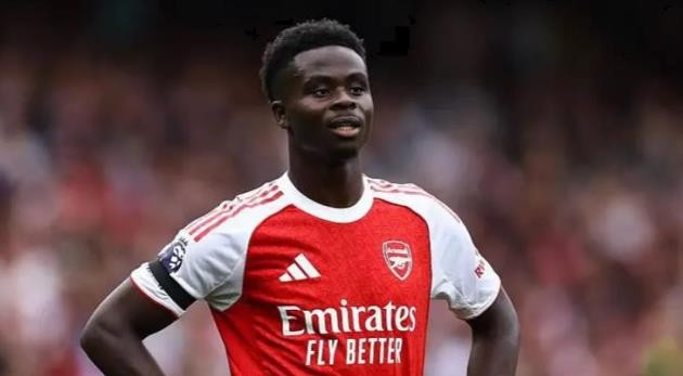Arsenal mất Saka trong 4 tuần.