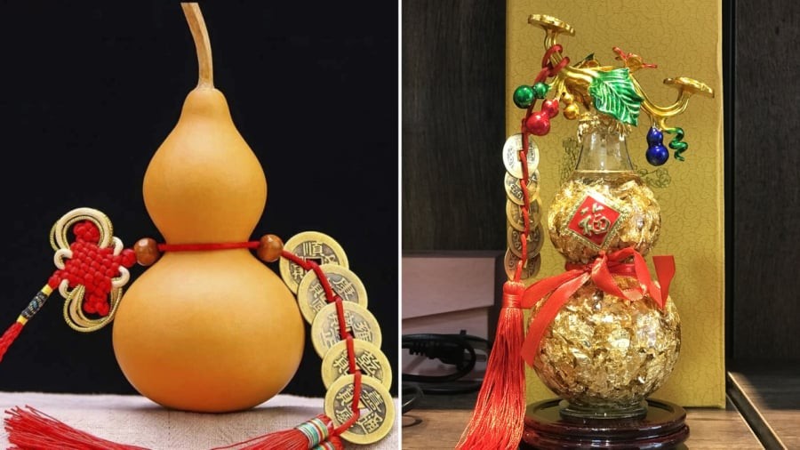 Bầu hồ lô là một trong những vật phẩm phong thủy có tác dụng hấp thụ năng lượng xấu, bảo vệ gia đình.