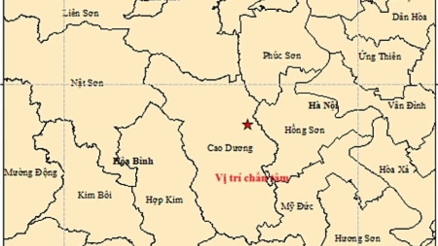 Động đất xảy ra ở Phú Thọ