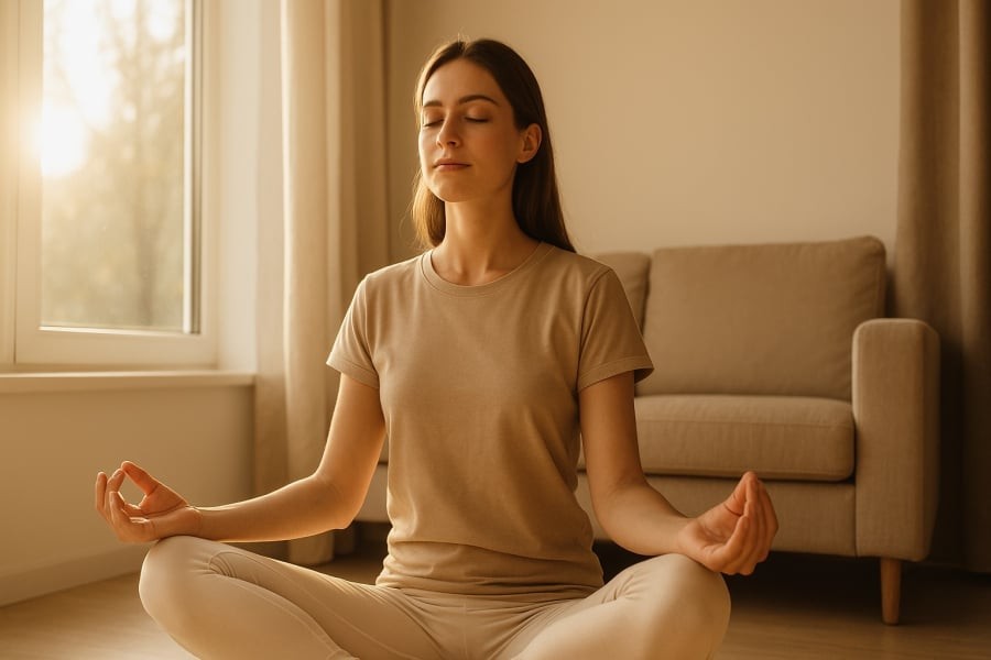 Tập thiền và hít thở sâu, phương pháp đơn giản để cải thiện tâm trạng và nâng cao năng lượng tích cực.