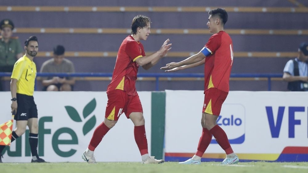 Viktor Lê là người ấn định tỷ số cho U23 Việt Nam trước U23 Bangladesh.