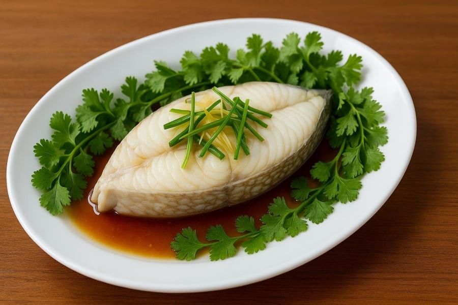 Cá mú hấp xì dầu – lựa chọn thanh đạm, giàu dưỡng chất, phù hợp cho cả gia đình.