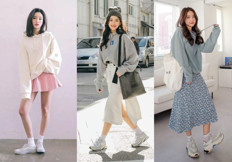 Váy ngang gối hoặc qua gối luôn được coi là “người bạn đồng hành” đáng tin cậy của phụ nữ trung niên.