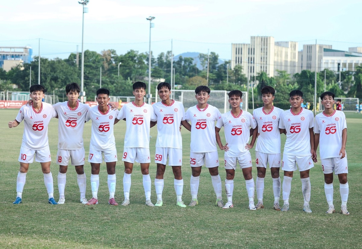 Thể Công Viettel giành vé dự VCK U17 Quốc gia 2025 bằng ngôi đầu bảng A. Ảnh: Thể Công Viettel FC.