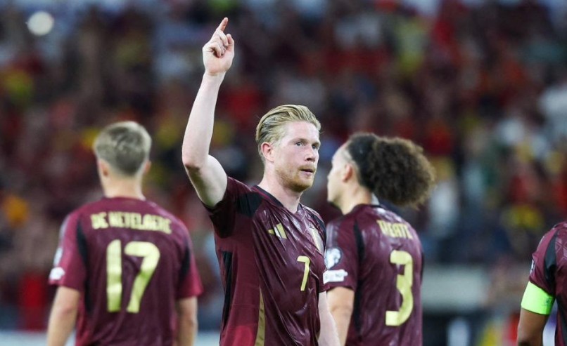 Kevin De Bruyne tiếp tục tỏa sáng trong màu áo tuyển Bỉ.
