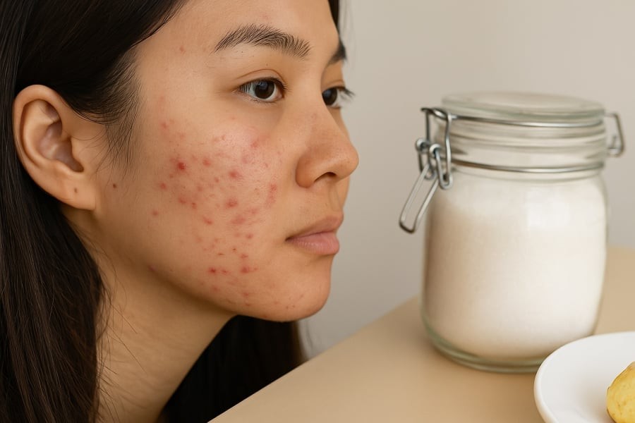 Nổi mụn dù skincare đều đặn? Đường có thể là “thủ phạm giấu mặt” bạn chưa để ý đến.