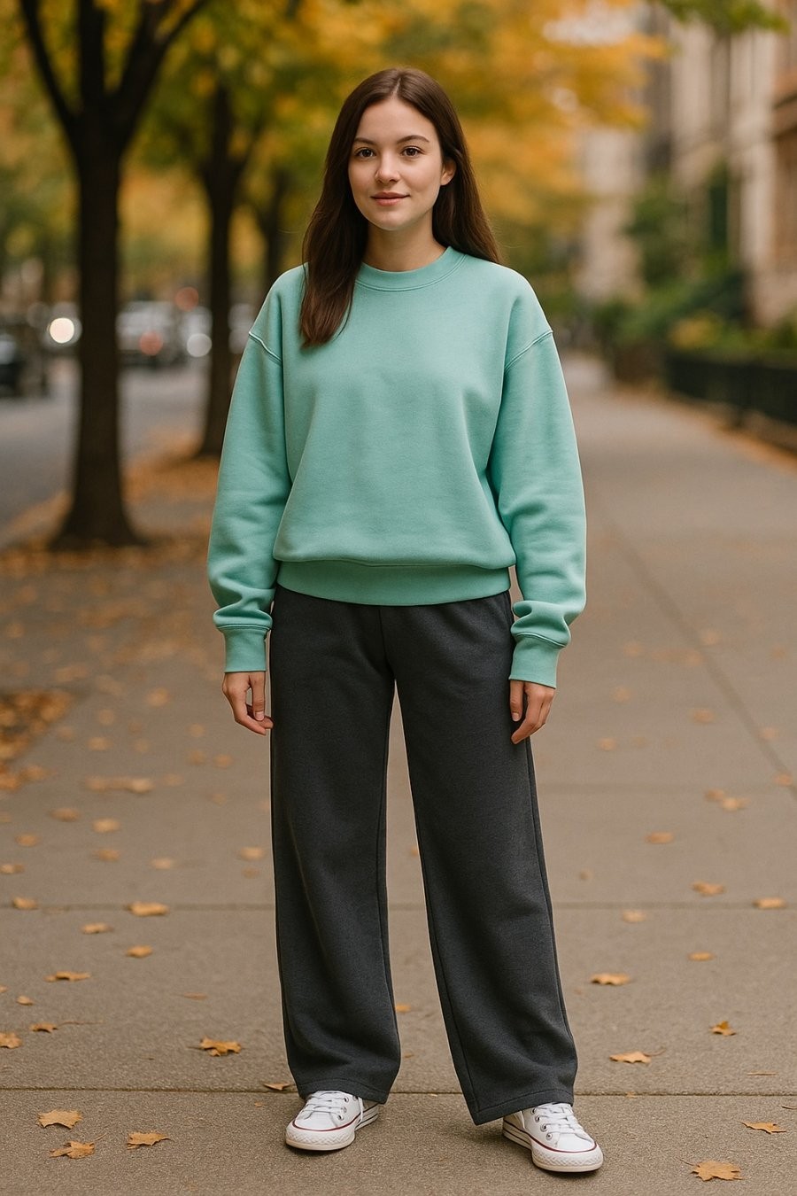 Áo nỉ oversize mix quần ống rộng cho phong cách streetstyle trẻ trung, cá tính trong những ngày thu mát mẻ.