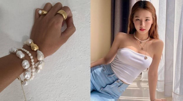 Một chiếc vòng cổ ngọc trai mảnh hay đôi khuyên tai nhỏ xinh sẽ giúp outfit của bạn thêm phần tinh tế.