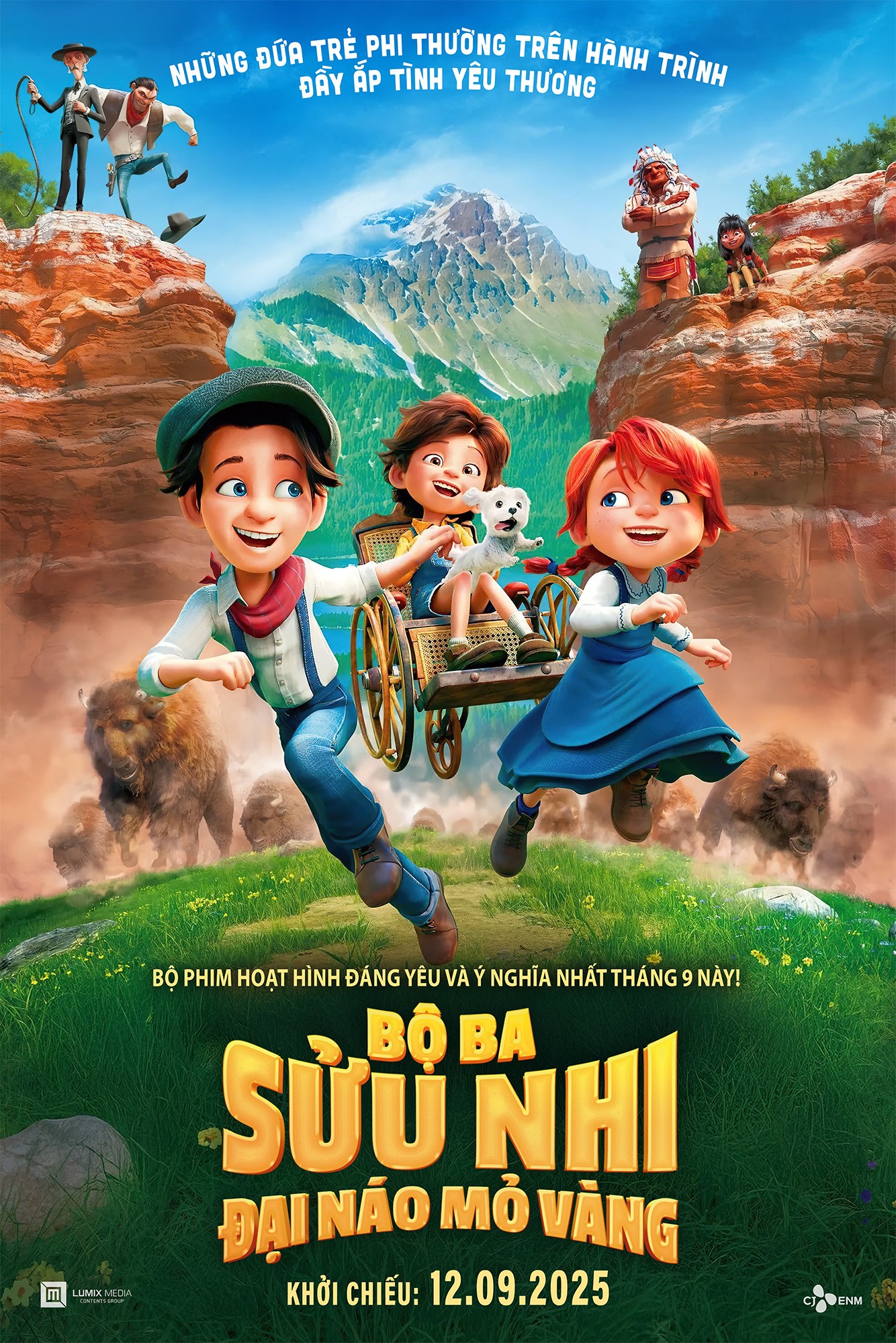 Poster chính thức của Bộ ba sửu nhi đại náo mỏ vàng.