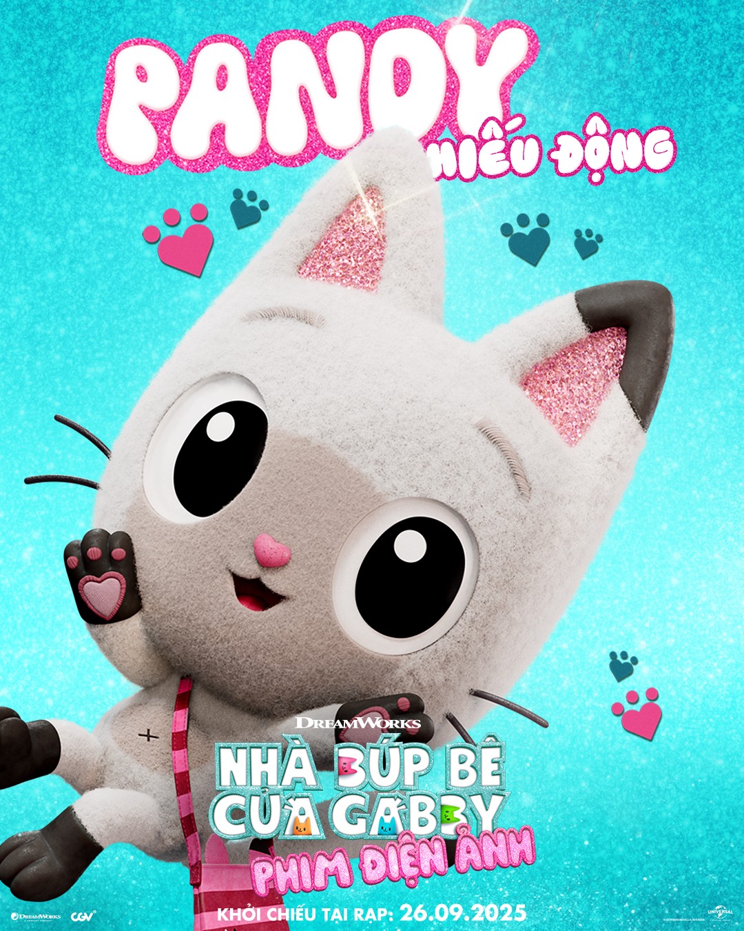Pandy là một chú mèo bông kết hợp giữa mèo và gấu trúc.