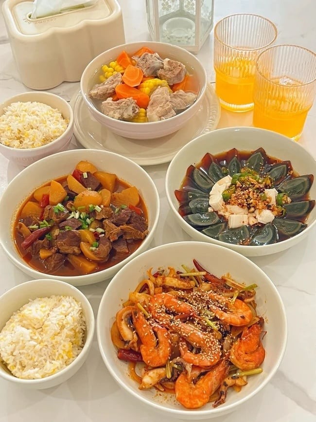 Thực đơn 2: Đậm đà kiểu nhà có trẻ nhỏ