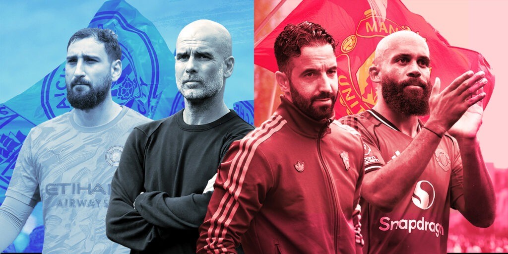 Man City chuẩn bị tiếp đón Man Utd. 