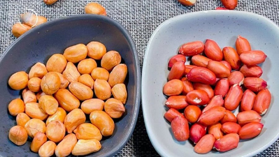 Lạc trắng và lạc đỏ có sự khác biệt nhất định về hương vị.