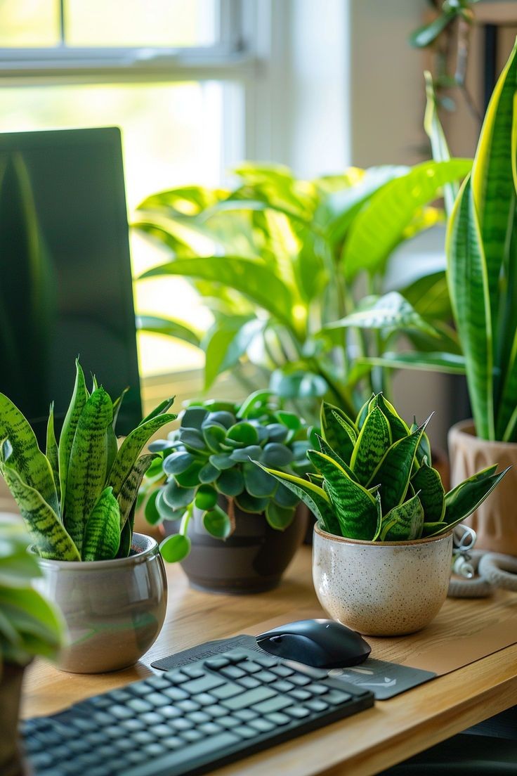 Cây xanh ở góc làm việc, học tập giúp trí tuệ minh mẫn hơn
