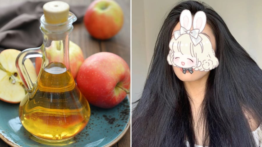 Sử dụng giấm táo để gội đầu mang lại nhiều lợi ích cho mái tóc.