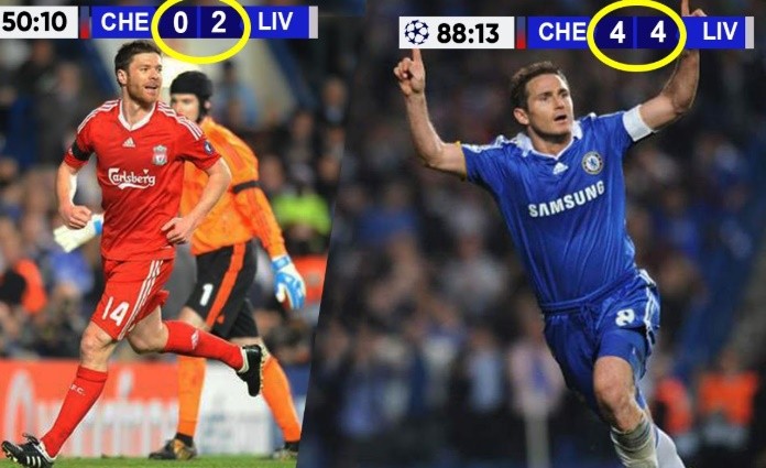 Chelsea và Liverpool cũng từng cầm chân nhau 4-4 trong một trận đấu kịch tính.