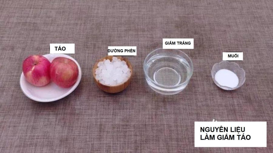 Bạn chỉ cần vài nguyên liệu đơn giản là có thể làm giấm táo.