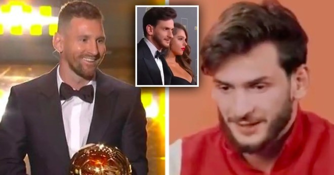 Kvaratskhelia không giấu được sự bất ngờ khi Messi 'phá lệ' vì mình.