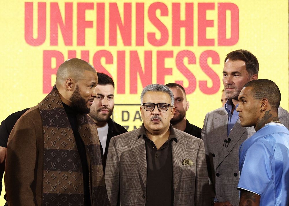 Chris Eubank Jr. và Conor Benn tại buổi họp báo ra mắt trận đấu