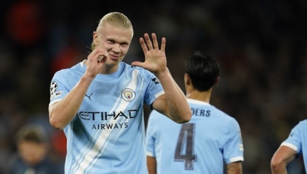 Haaland mở tỷ số cho Man City.