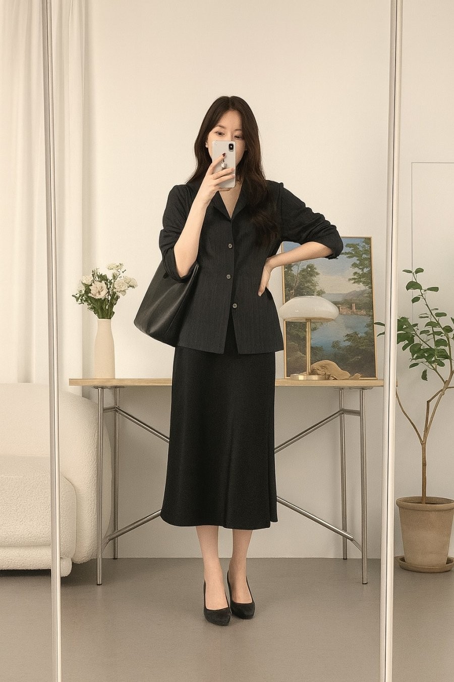 Dịu dàng với sơ mi và váy lụa