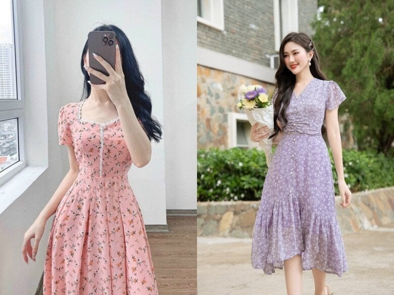 Các nàng nên ưu tiên kiểu váy hoa nhẹ nhàng