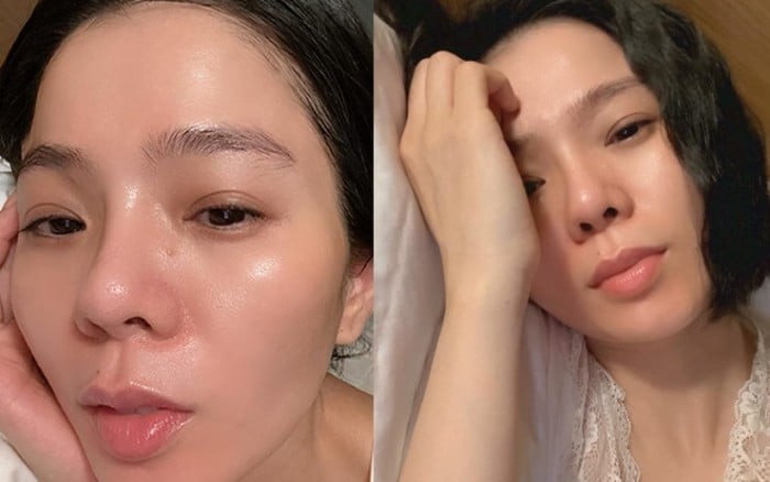 Lệ Quyên duy trì cách chăm sóc da đơn giản nhưng đều đặn mỗi ngày.