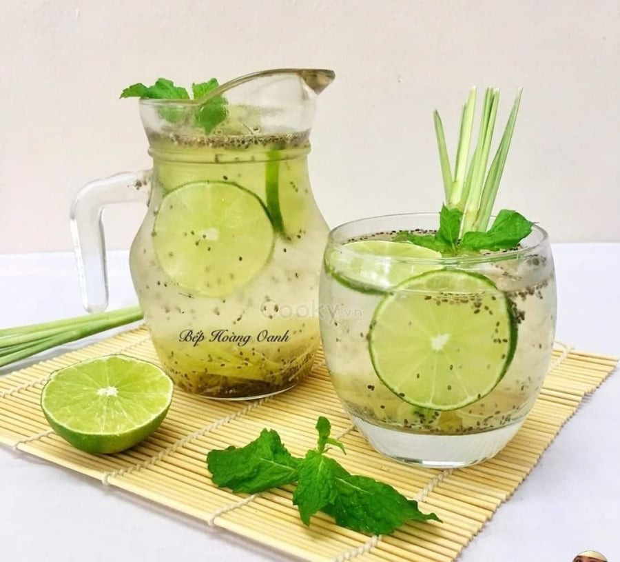 Nước chanh pha hạt chia rất tốt cho sức khỏe