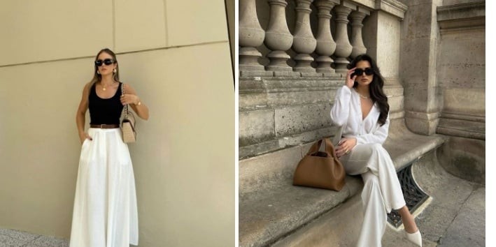 Thay vào đó, phụ nữ Pháp ưu tiên những item casual nhưng tinh tế hơn như quần jeans ống suông, váy midi hay quần âu vải mềm. 