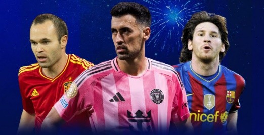 Busquets đã sát cánh cùng nhiều hảo thủ xuyên suốt sự nghiệp của mình.