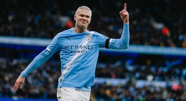 Haaland chỉ mất một thời gian ngắn để vào top 10 chân sút vĩ đại nhất Man City.