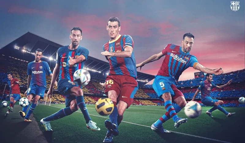 Busquets trong màu áo Barcelona, một bậc thầy của việc điều tiết và kiểm soát trận đấu.