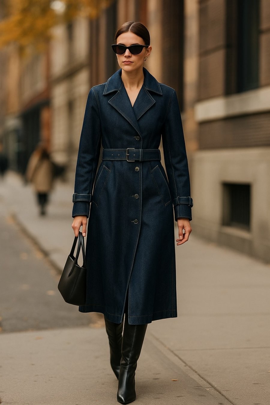 Áo khoác denim đang chuyển mình thành item may đo chỉn chu cho môi trường công sở.