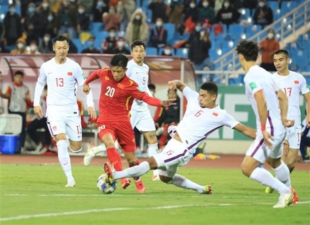 Việt Nam từng thắng Trung Quốc 3-1 ở vòng loại World Cup 2022.