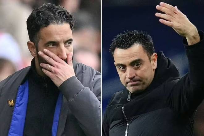 Xavi được cho rằng sẵn sàng thay thế Amorim dẫn dắt Man United.