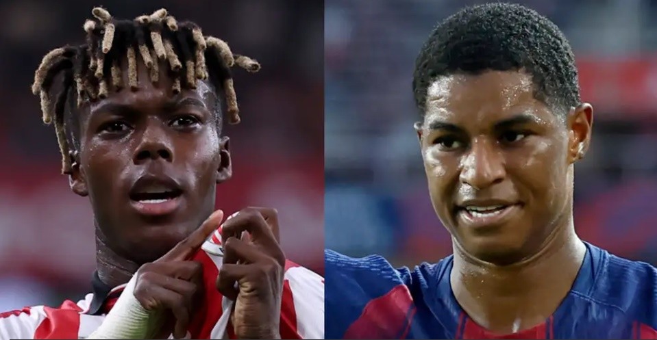 Cả Nico Williams lẫn Rashford đều được liên kết với Barca trong mùa hè vừa qua.