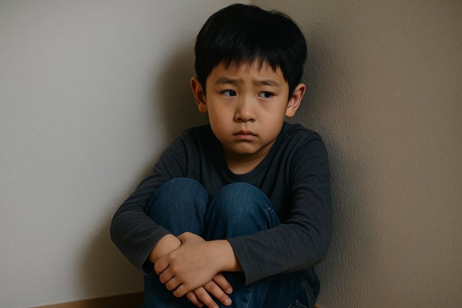 Trẻ thường co mình và sống trong lo sợ khi bị mắng mỏ hay đe dọa từ người lớn
