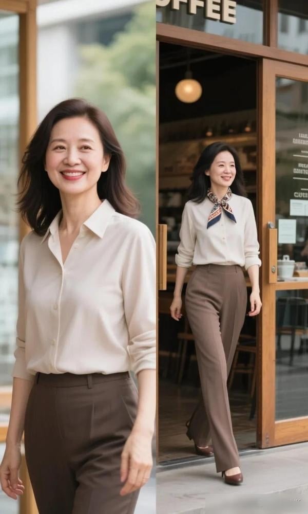 Bí quyết là chọn khăn đồng điệu với tông màu trang phục để tổng thể hài hòa, không rườm rà.