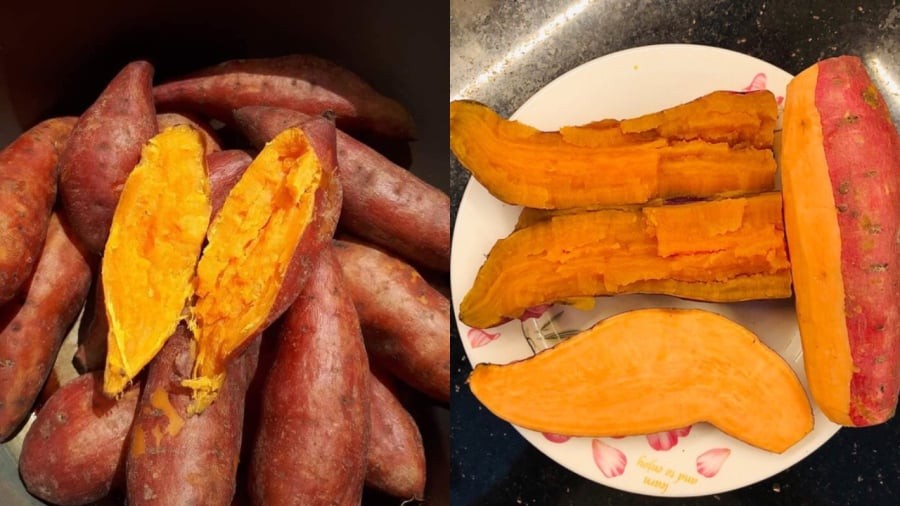 Khoai lang cam thường chứa nhiều beta-carotene có tác dụng bảo vệ mắt, cải thiện khả ăng miễn dịch.