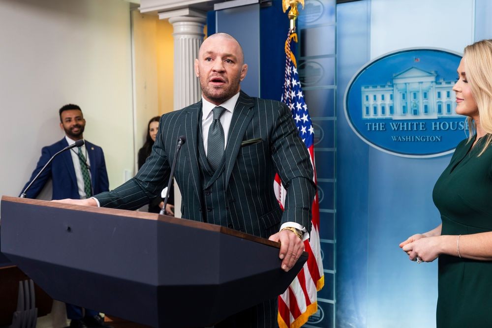 UFC Fighter Conor McGregor Speaks In The White House Press Briefing Room