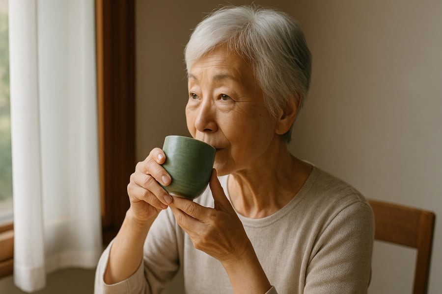 Trà xanh là một phần không thể thiếu trong lối sống lành mạnh, giúp người Nhật duy trì sự minh mẫn và trẻ trung.