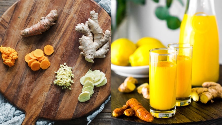 Nước gừng nghệ mang lại nhiều lợi ích cho sức khỏe.